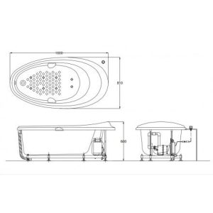 Ảnh công trình thực tế Bồn Tắm TOTO PPYB1610RHPTE#P Ngọc Trai, Sục Khí