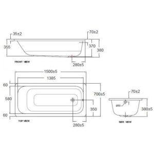 Ảnh công trình thực tế Bồn tắm xây American Standard 70280-WT