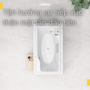Ảnh công trình thực tế Bồn tắm xây không chân không yếm Caesar AT0870