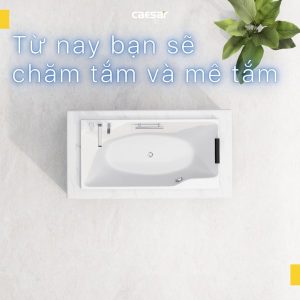 Ảnh công trình thực tế Bồn tắm xây không chân không yếm Caesar AT0870