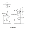 Bồn Tiểu Nam INAX U-117V Treo Tường - ảnh 2
