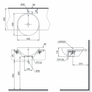 Ảnh công trình thực tế Bồn Tiểu Nam TOTO Treo Tường USWN925AEV#XW Tích Hợp Cảm Ứng Tự Động