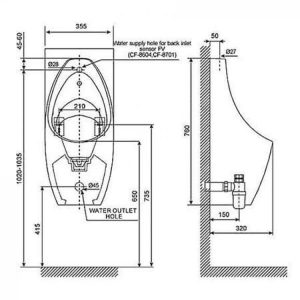 Ảnh công trình thực tế Bồn tiểu nam treo tường American Standard 6737T-AWT