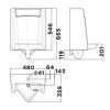 Bồn tiểu nam treo tường American Standard WP-6591T - ảnh 2