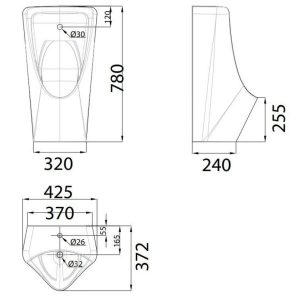 Ảnh công trình thực tế Bồn tiểu nam treo tường cảm ứng American Standard WP-6519AC