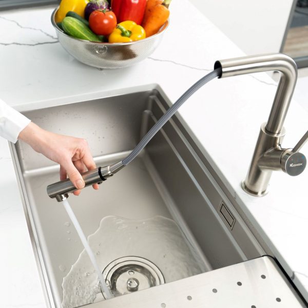 Ảnh công trình thực tế Chậu Rửa Chén KONOX KN8644SU Dekor Chống Xước 860mm Inox 1 Hộc