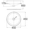 Chậu Lavabo American Standard WP-0639 Đặt Bàn Concept Tròn 450mm - ảnh 2