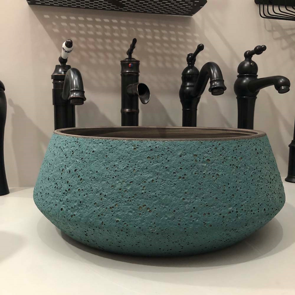 Chậu lavabo đặt bàn Kanly bằng sứ SU012