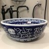 Chậu lavabo đặt bàn Kanly sứ hoa văn SU120 - ảnh 3