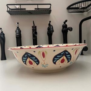Ảnh công trình thực tế Chậu lavabo đặt bàn Kanly sứ mỹ thuật SU405