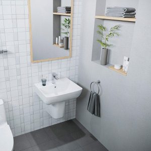 Ảnh công trình thực tế Chậu lavabo INAX L-312VEC treo tường