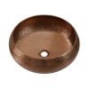 Chậu lavabo Kanly RSC121V đặt bàn đồng thau kiểu cổ tròn 420×160 mm