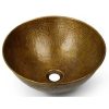 Chậu lavabo Kanly RSC202V đặt bàn đồng thau giả cổ tròn 370×150 mm