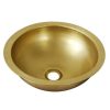 Chậu lavabo Kanly RSC318V đặt bàn đồng thau kiểu cổ tròn 350×120 mm