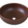 Chậu Lavabo Kanly SU511 Đặt Bàn Sứ Tròn Màu Nâu