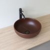 Chậu Lavabo Kanly SU511 Đặt Bàn Sứ Tròn Màu Nâu - ảnh 3