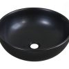 Chậu Lavabo Kanly SU512 Đặt Bàn Sứ Tròn Màu Đen