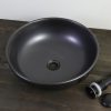 Chậu Lavabo Kanly SU512 Đặt Bàn Sứ Tròn Màu Đen - ảnh 5