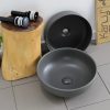 Chậu Lavabo Kanly SU517 Đặt Bàn Sứ Tròn Màu Xám - ảnh 3
