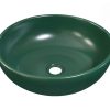 Chậu Lavabo Kanly SU519 Đặt Bàn Sứ Tròn Màu Xanh Lá