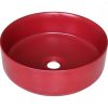 Chậu Lavabo Kanly SU528 Đặt Bàn Sứ Tròn Màu Đỏ