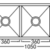 CHẬU RỬA 2 HỘC LIKEN NL748 - ảnh 15