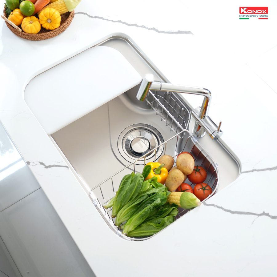 Ảnh công trình thực tế Chậu rửa bát chống xước phong cách Nhật TARI 7851SR