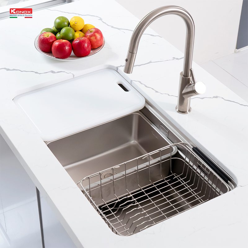 Alternative view of Chậu rửa bát chống xước Konox Workstation Sink KN8347SU Dekor