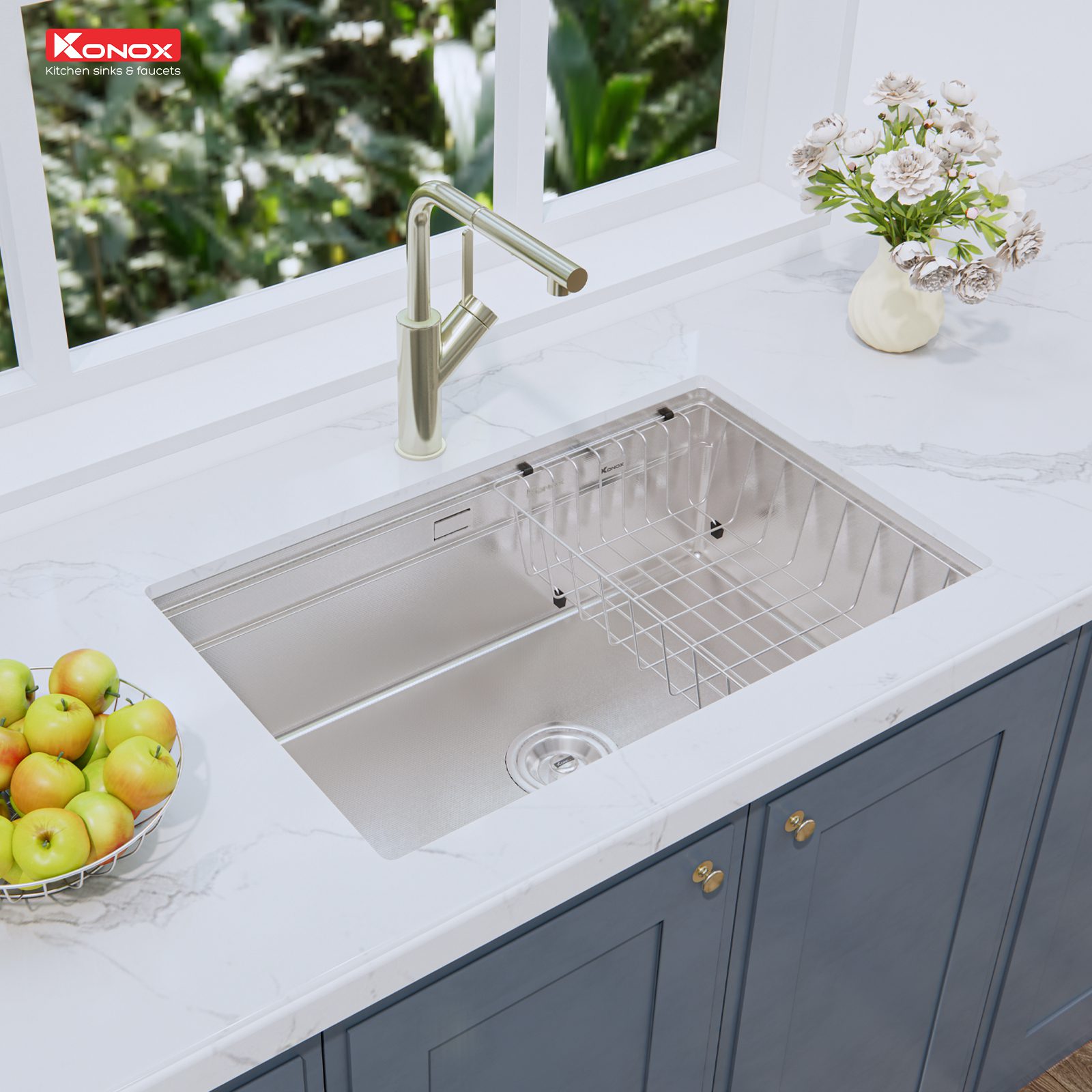 Ảnh công trình thực tế Chậu rửa bát Konox KN7044SU Dekor