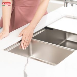 Ảnh công trình thực tế Chậu Rửa Chén KONOX KN8146SU Dekor Chống Xước Inox 1 Hộc