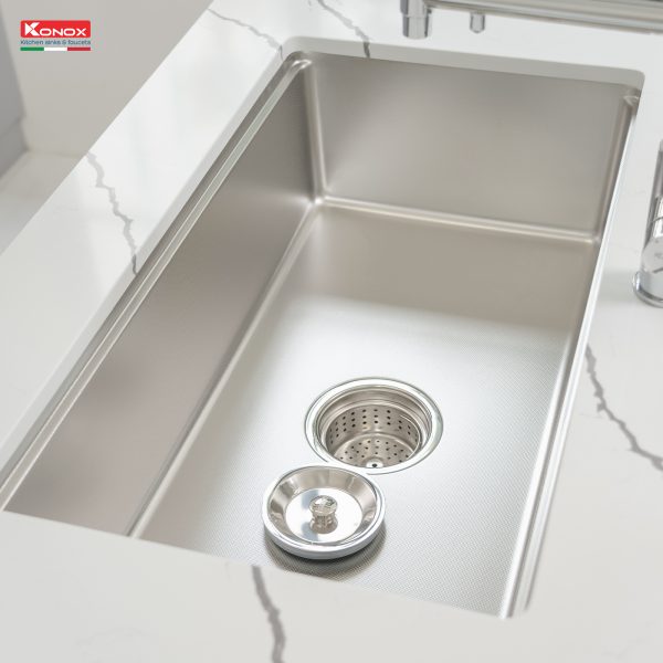 Ảnh công trình thực tế Chậu Rửa Chén KONOX KN8146SU Dekor Chống Xước Inox 1 Hộc