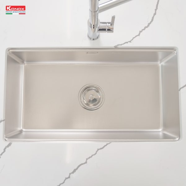 Ảnh công trình thực tế Chậu Rửa Chén KONOX KN8146SU Dekor Chống Xước Inox 1 Hộc
