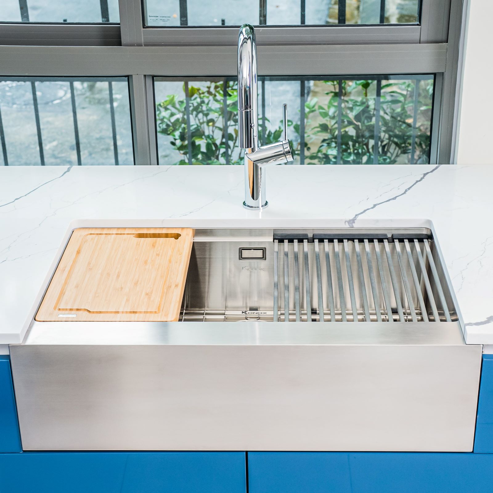 Ảnh công trình thực tế Chậu Rửa Chén KONOX KN8051AS Retta Inox 1 Hộc