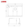 Chậu rửa bát 1 hố Konox TARI 6448SM - ảnh 2