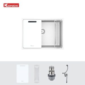 Ảnh công trình thực tế Chậu rửa bát 1 hố Konox TARI 6448SM