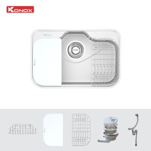 Ảnh công trình thực tế Chậu rửa bát 1 hố Konox Tari 7851SM