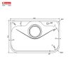 Chậu rửa bát 1 hố Konox Tari 7851SM - ảnh 4