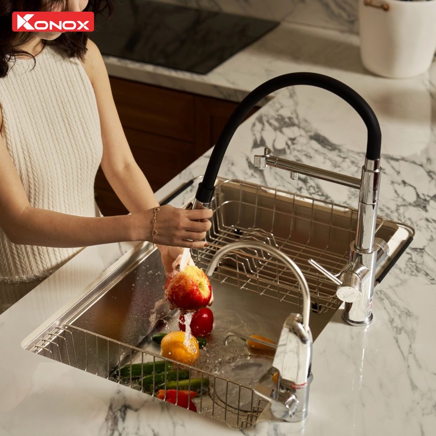 Ảnh công trình thực tế Chậu rửa bát Konox Tari 7648SR