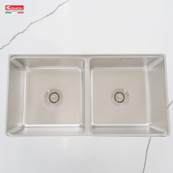 Ảnh công trình thực tế Chậu Rửa Chén KONOX KN8646DU Dekor Basic 2 Hộc Inox