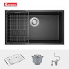 Chậu Rửa Chén KONOX NAROS 760S Black Đá Granite 760mm - ảnh 9