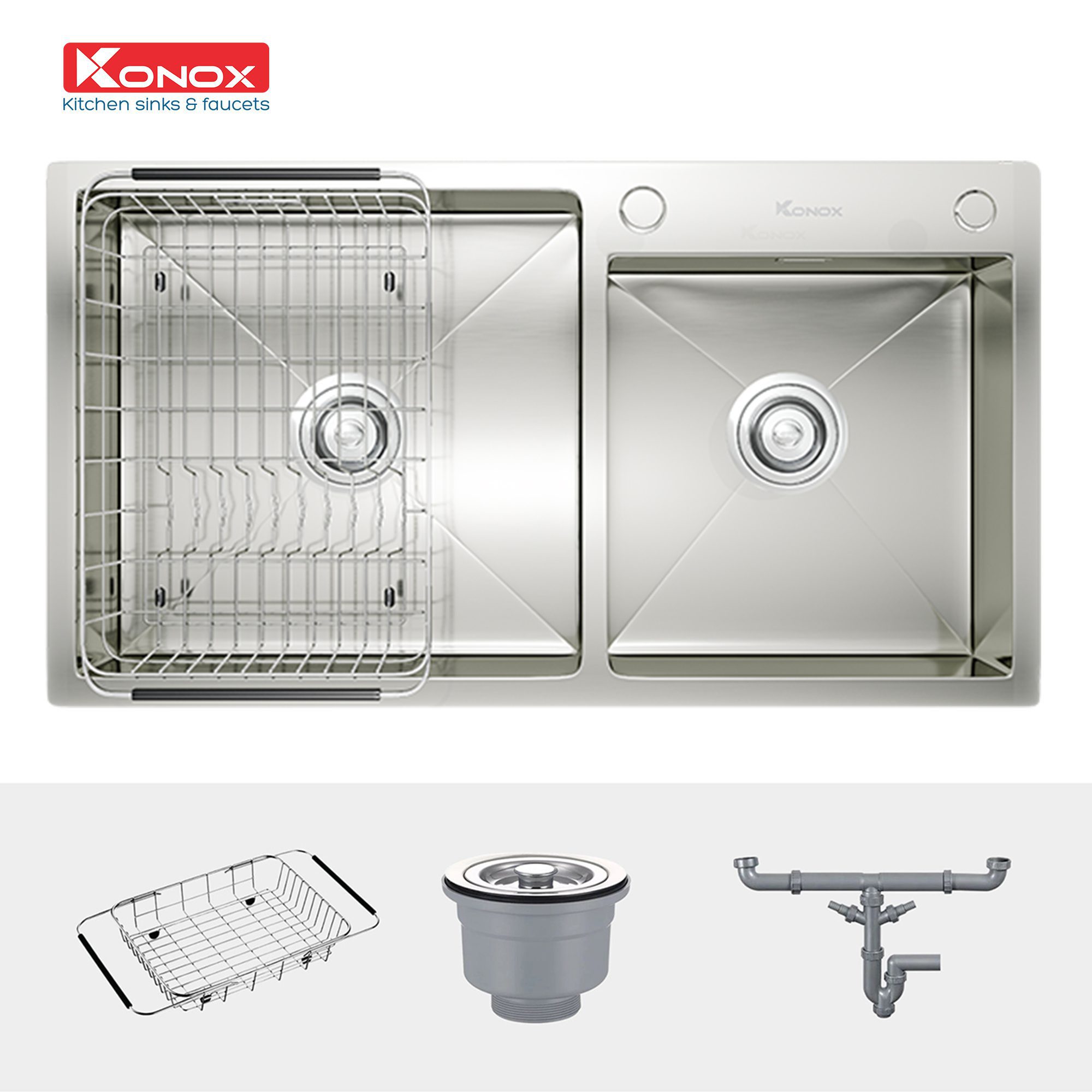Ảnh công trình thực tế Chậu Rửa Chén KONOX KN8245DO 2 Hộc