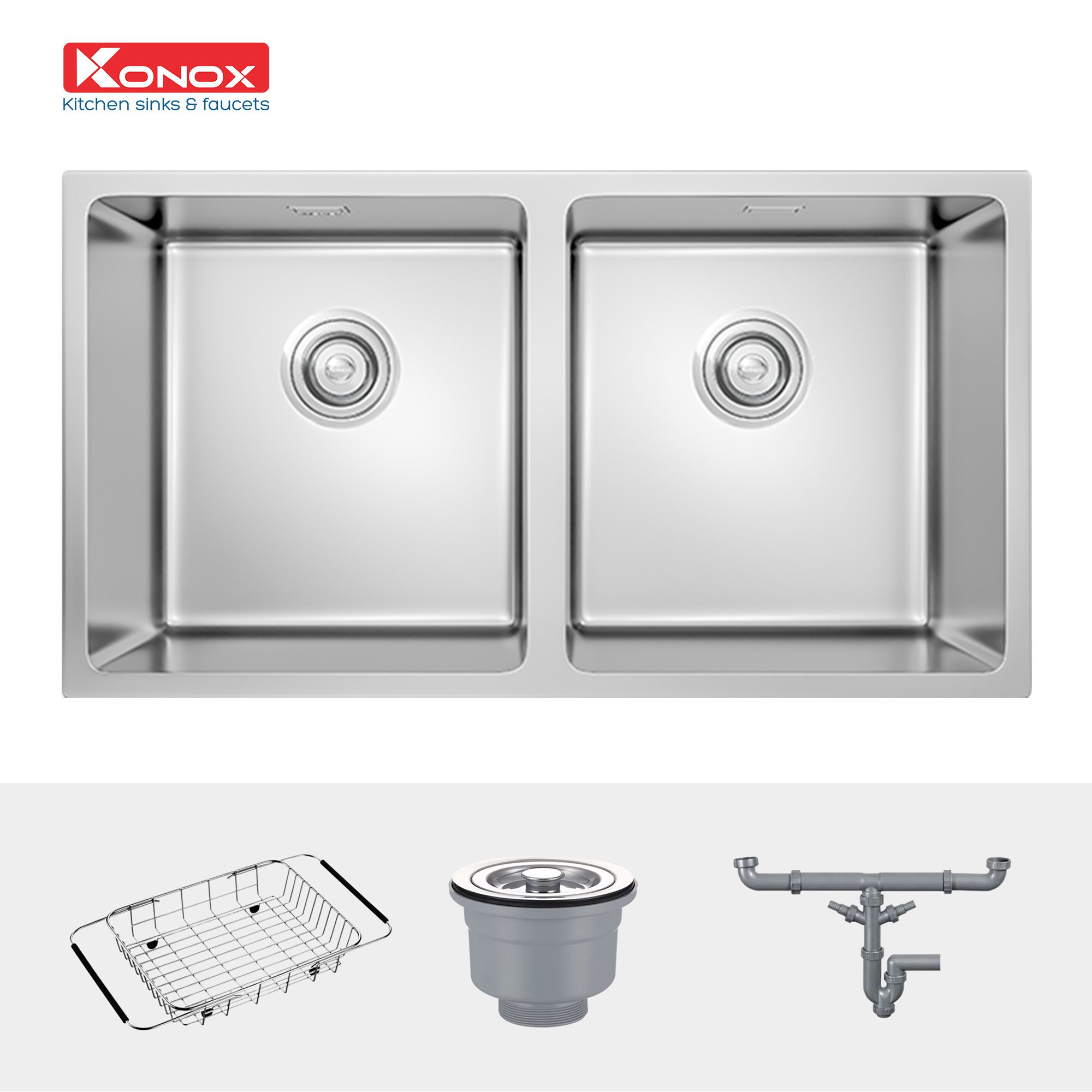 Ảnh công trình thực tế Chậu Rửa Chén KONOX CUBE 7544DU 2 Hộc