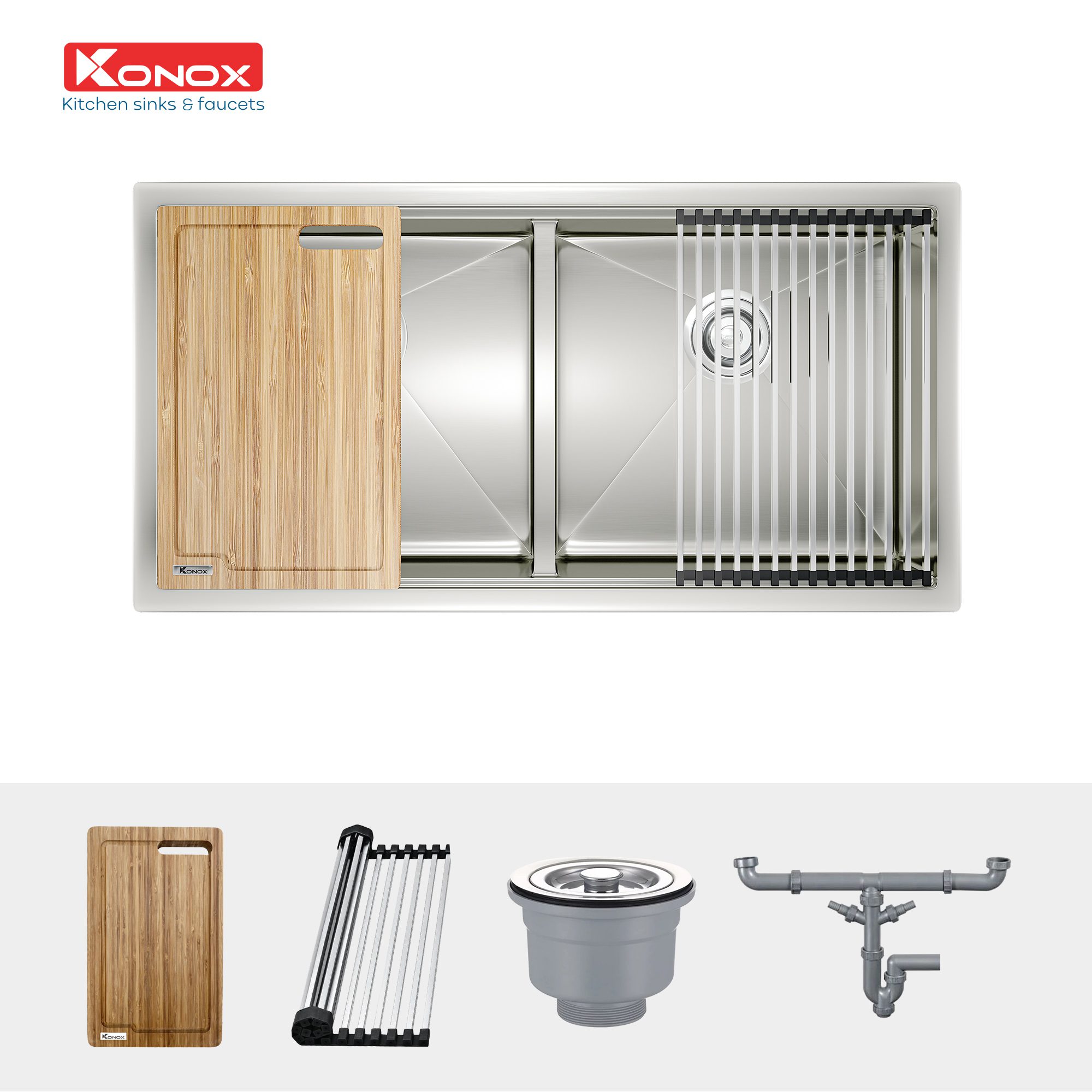 Ảnh công trình thực tế Chậu Rửa Chén KONOX KN8046DUB 2 Hộc