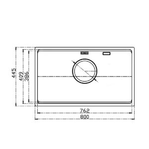 Ảnh công trình thực tế Chậu rửa bát chống xước KONOX Dekor 8044SU Workstation Sink