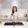 Chậu Rửa Chén KONOX NAROS 760S Black Đá Granite 760mm - ảnh 3