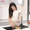 Chậu Rửa Chén KONOX NAROS 760S Black Đá Granite 760mm - ảnh 6