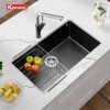Chậu Rửa Chén KONOX NAROS 760S Black Đá Granite 760mm - ảnh 10