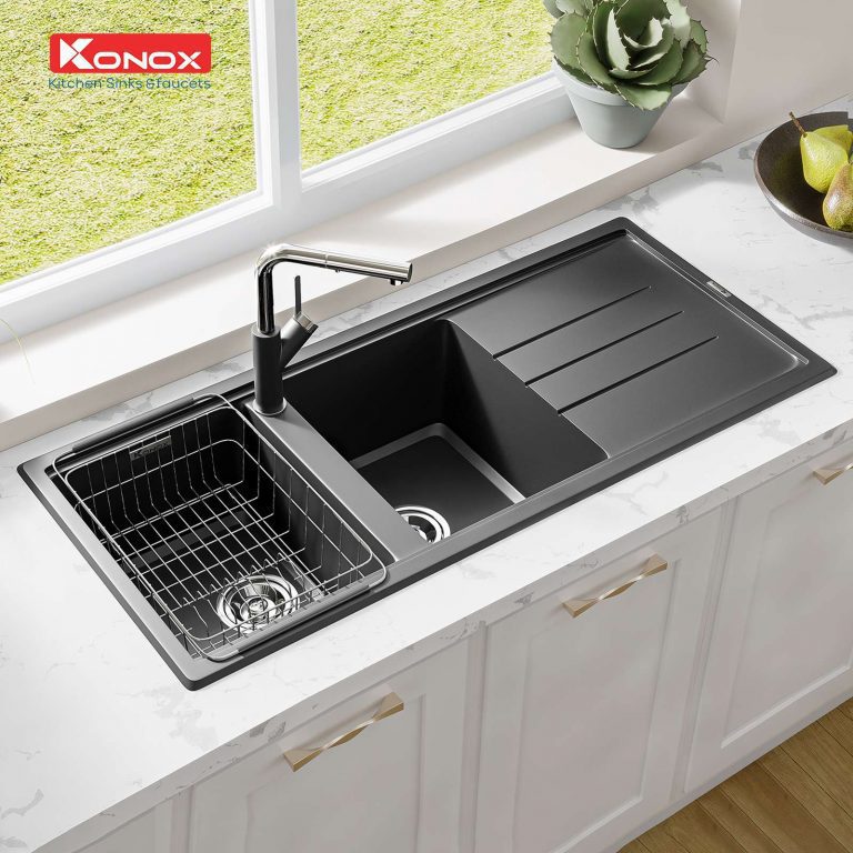 Alternative view of Chậu Rửa Chén KONOX PHOENIX 1160 Black Màu Đen