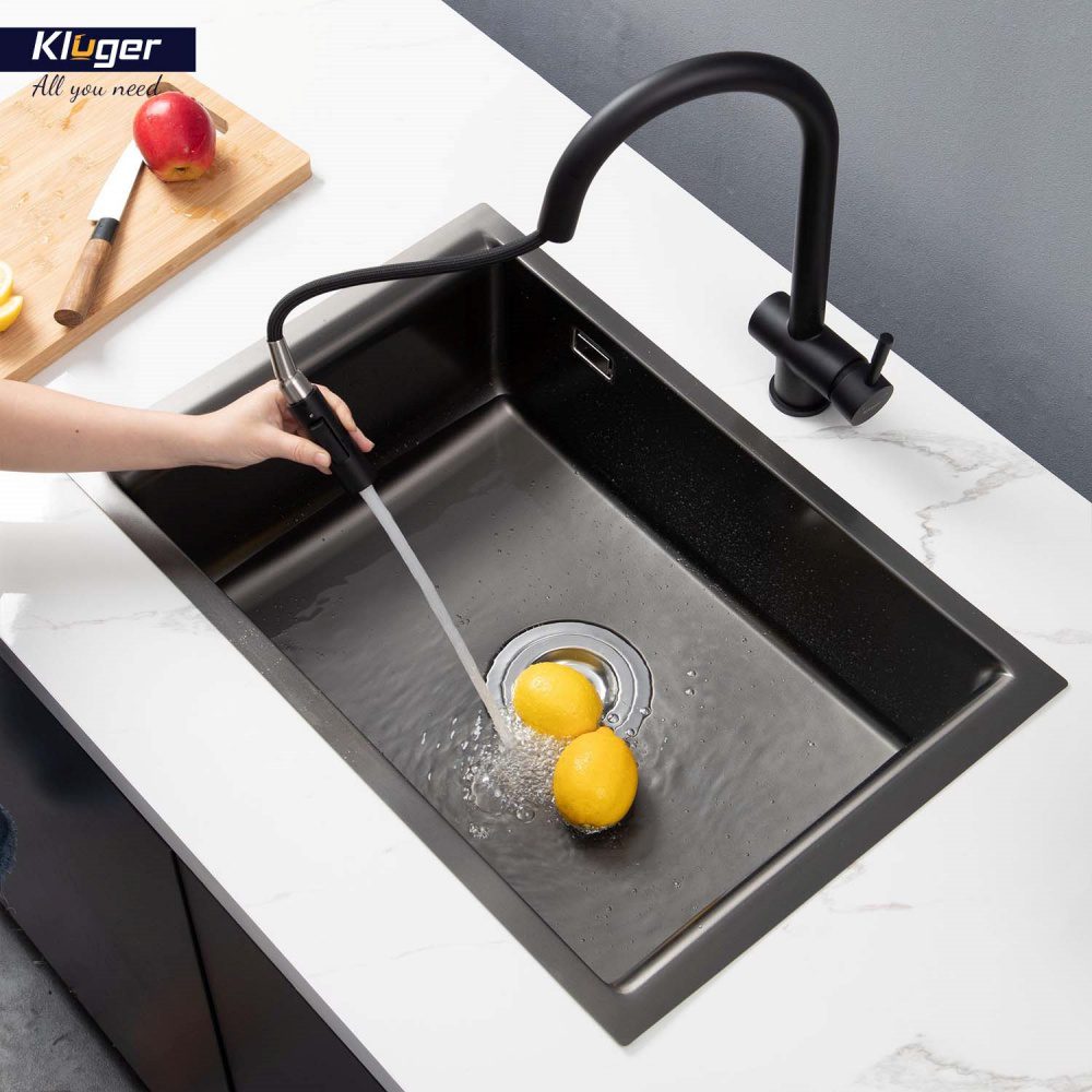 Ảnh công trình thực tế Chậu rửa bát Kluger KU8121B – S68 (Black)