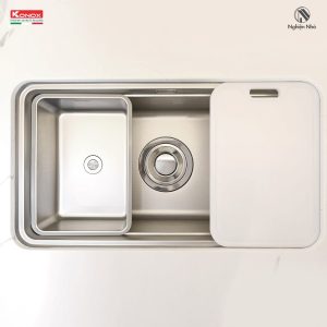 Ảnh công trình thực tế Chậu rửa bát chống xước Konox Workstation Sink KN8347SU Dekor